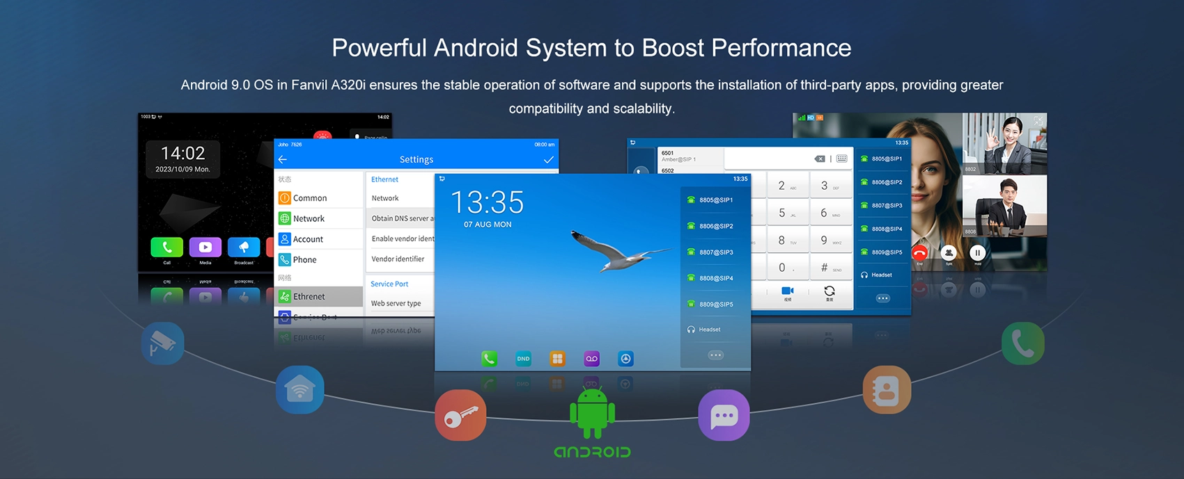 telephone de bureau compatible android
